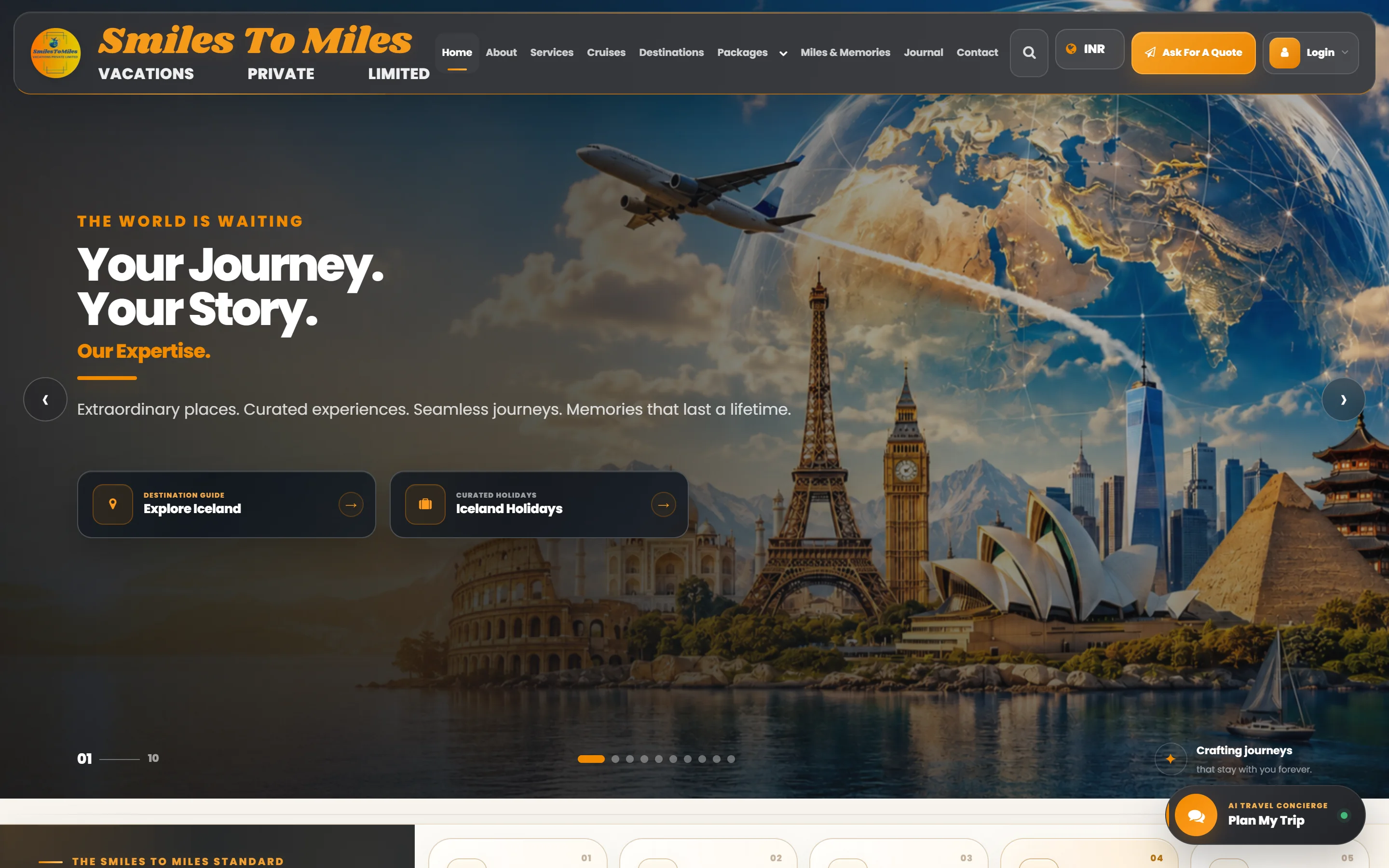 The Smiles To Miles travel website